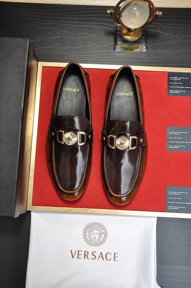 Brown and Black Two-Tone Leather Horsebit Buckle Loafer 7