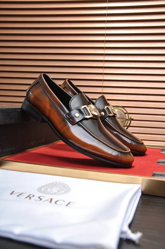 Brown and Black Two-Tone Leather Horsebit Buckle Loafer 9