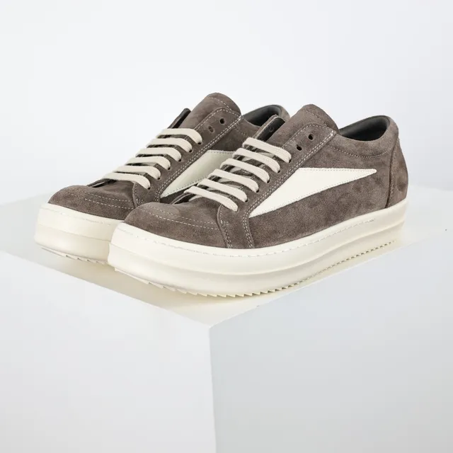 Brown Beige Suede Upper Off-White Side Panel Sneakers 2