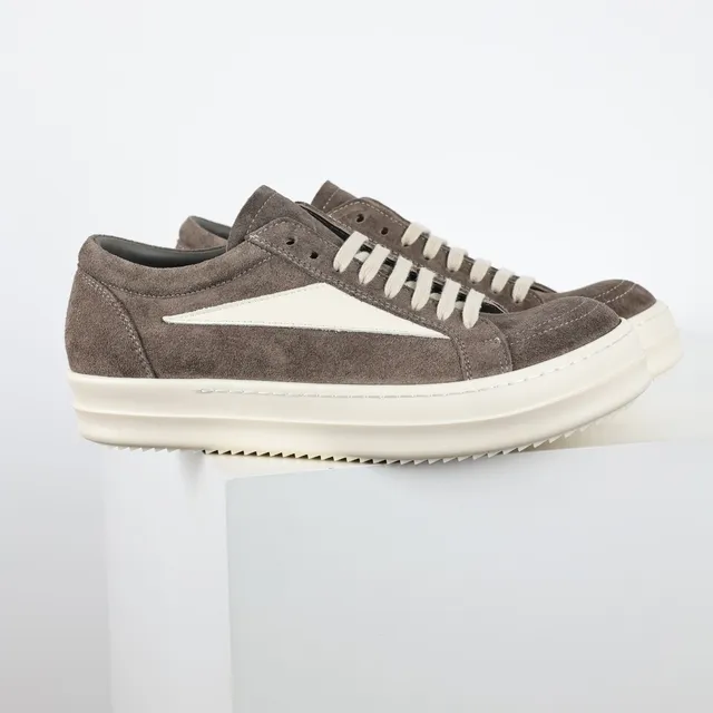 Brown Beige Suede Upper Off-White Side Panel Sneakers 3