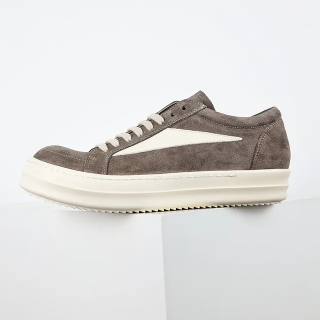 Brown Beige Suede Upper Off-White Side Panel Sneakers 9