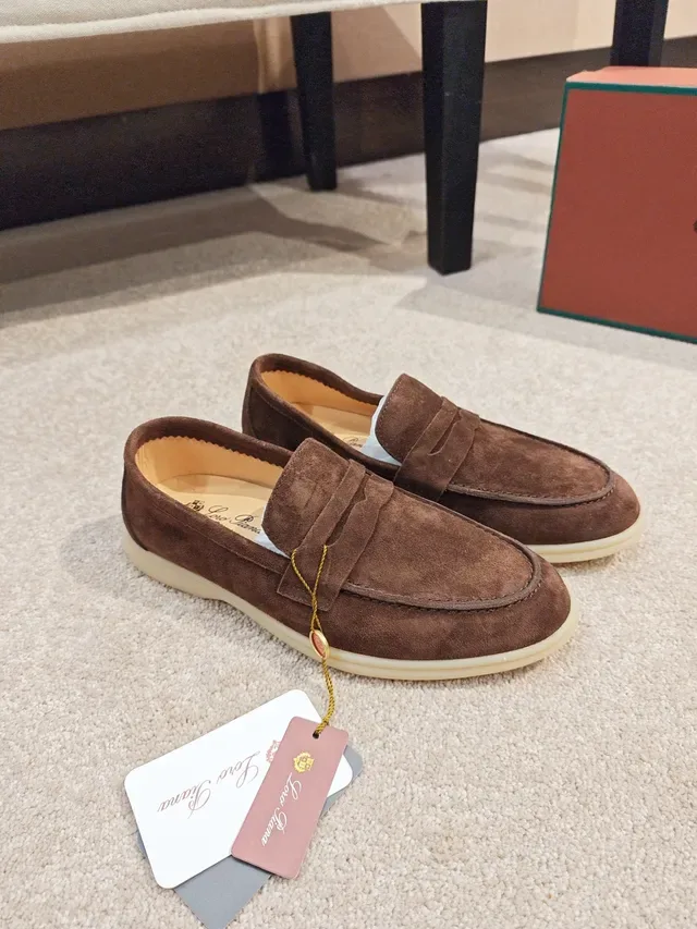 Brown Beige Suede Upper Penny Strap Loafer 4