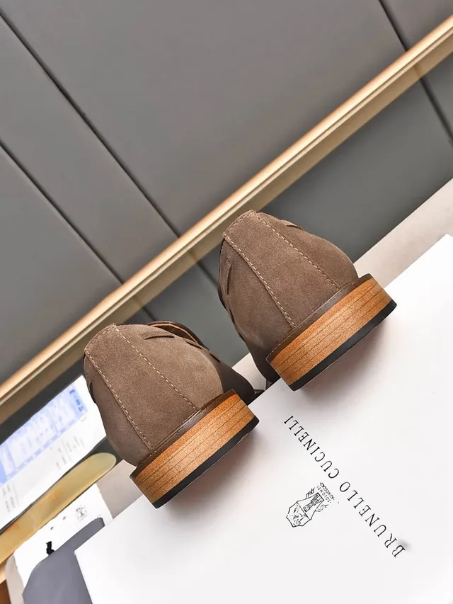 Brown Beige Suede Upper Tassel Detail Loafer 3