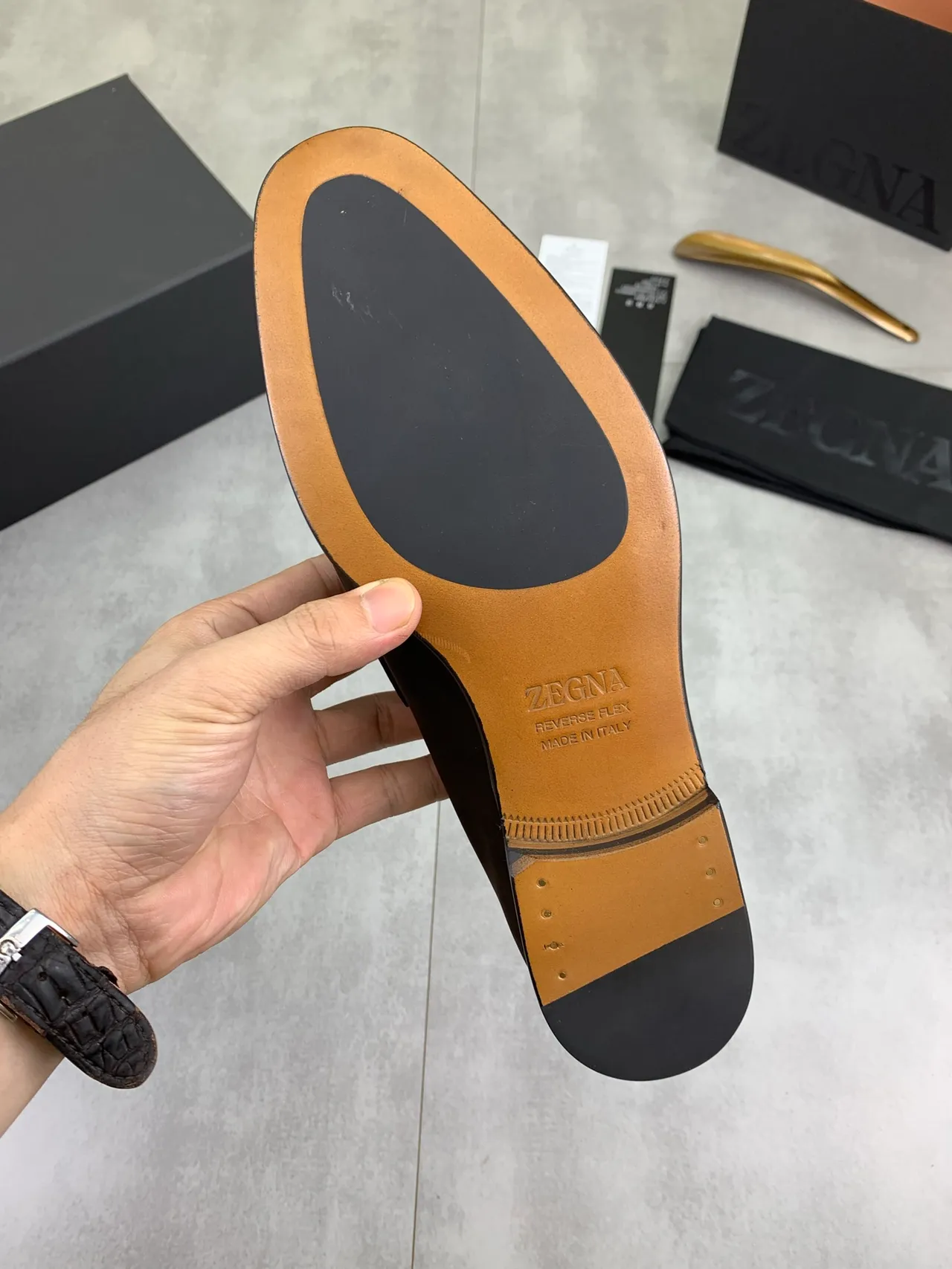 Brown Black Suede Upper Penny Strap Loafer 4