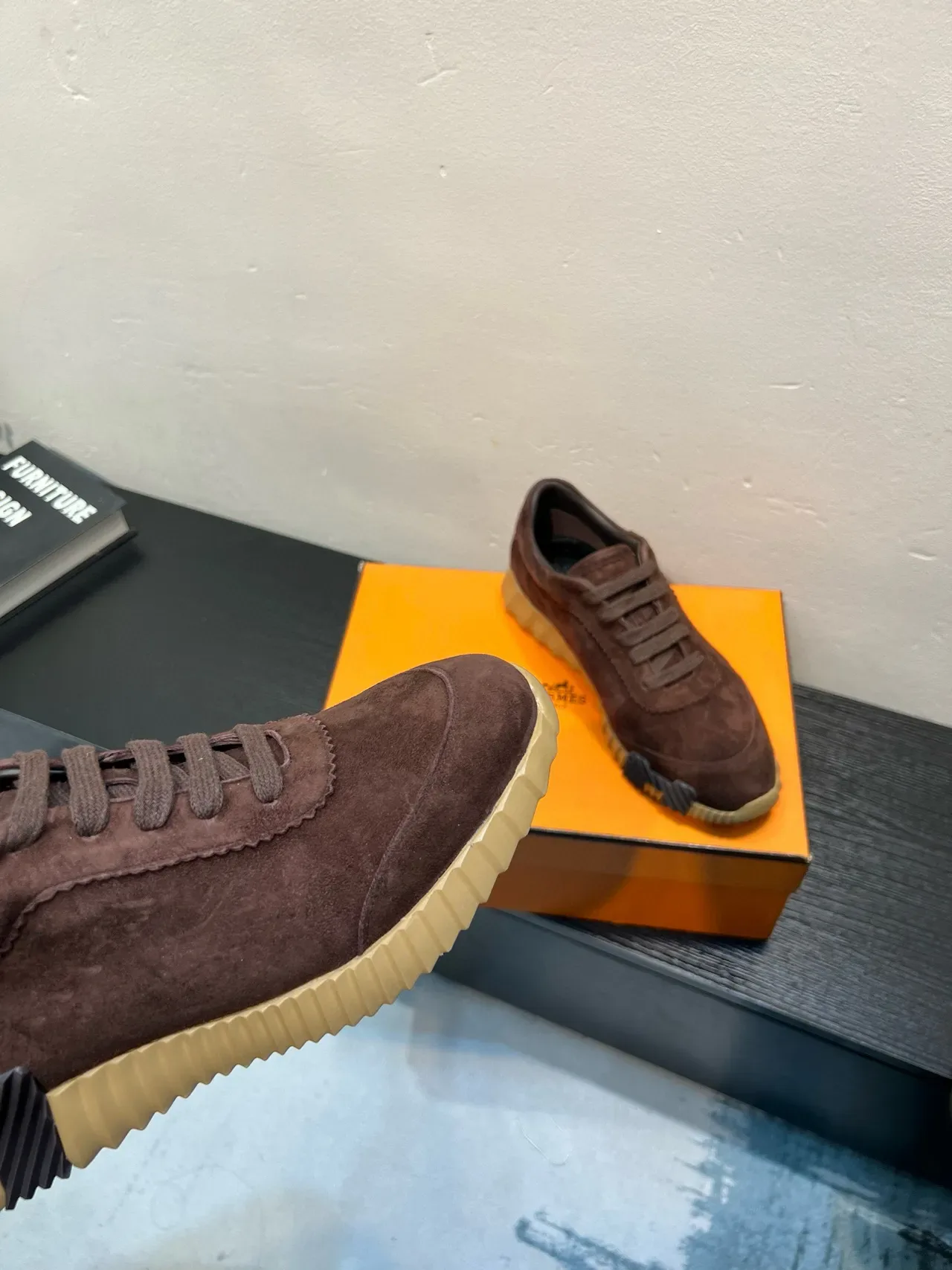 Brown Black Suede Upper Ridged Crepe-Style Sole Sneakers 8