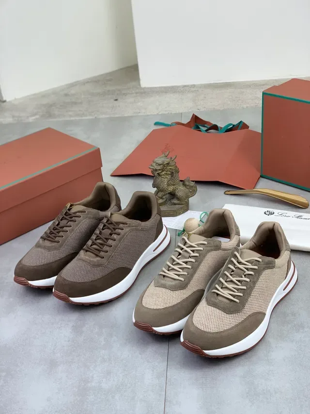 Brown Mesh and Suede Lifestyle Sneaker 2