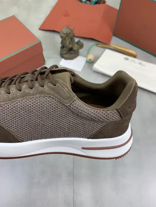 Brown Mesh and Suede Lifestyle Sneaker 5