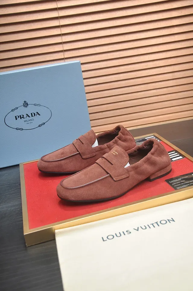Brown Suede Penny Strap Loafer 4
