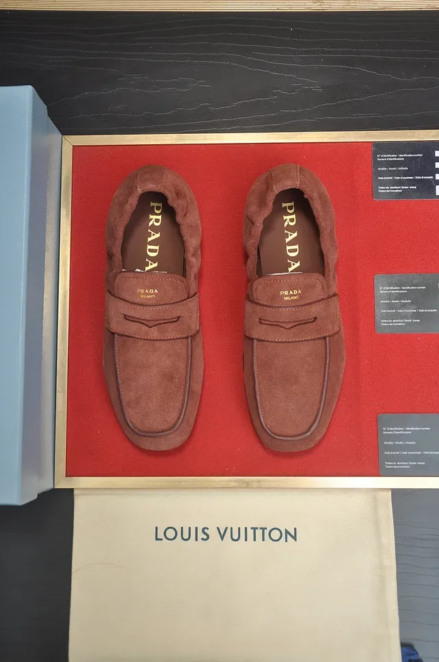 Brown Suede Penny Strap Loafer 5