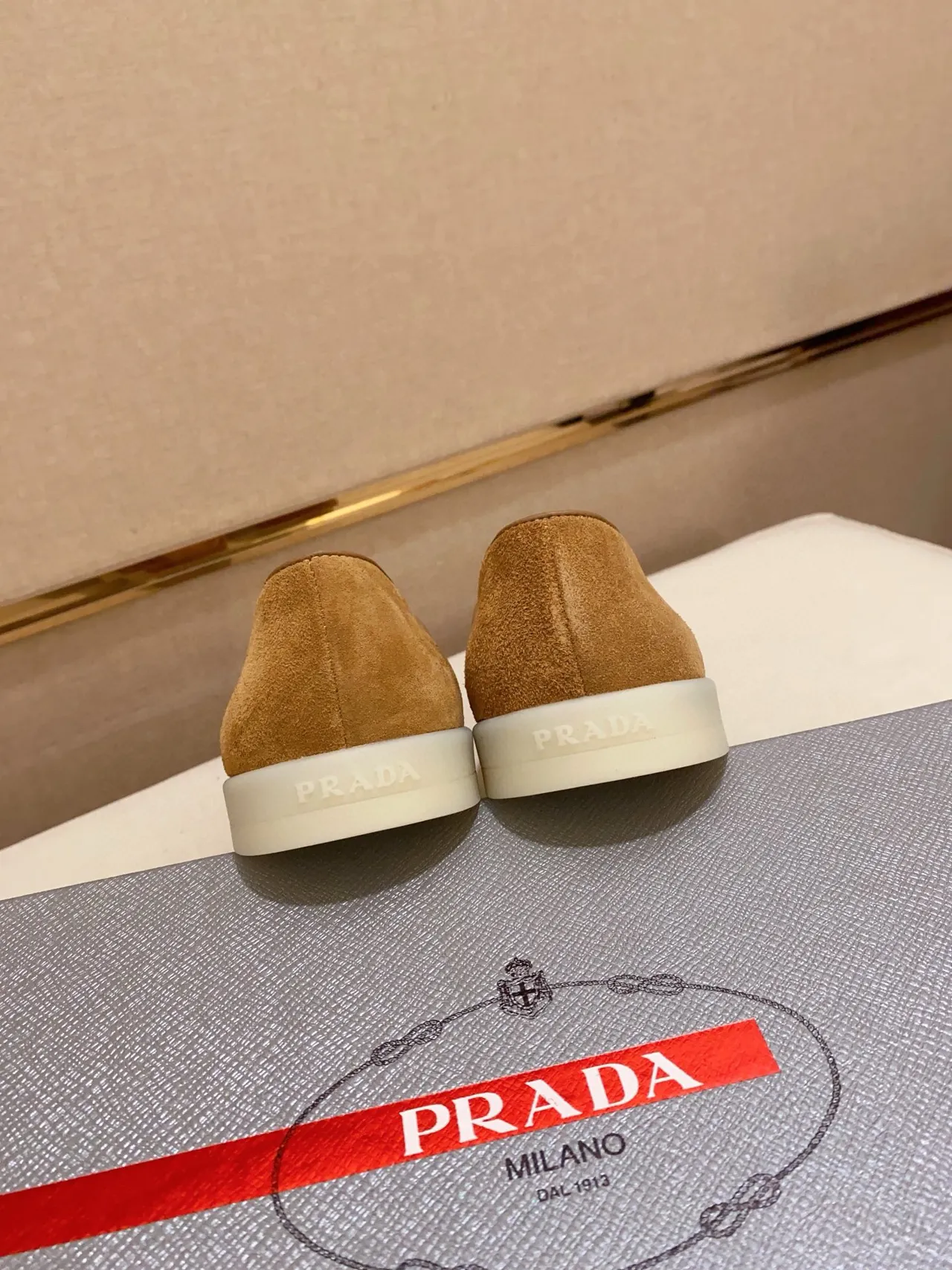 Brown White Suede Upper Penny Strap Loafer 3