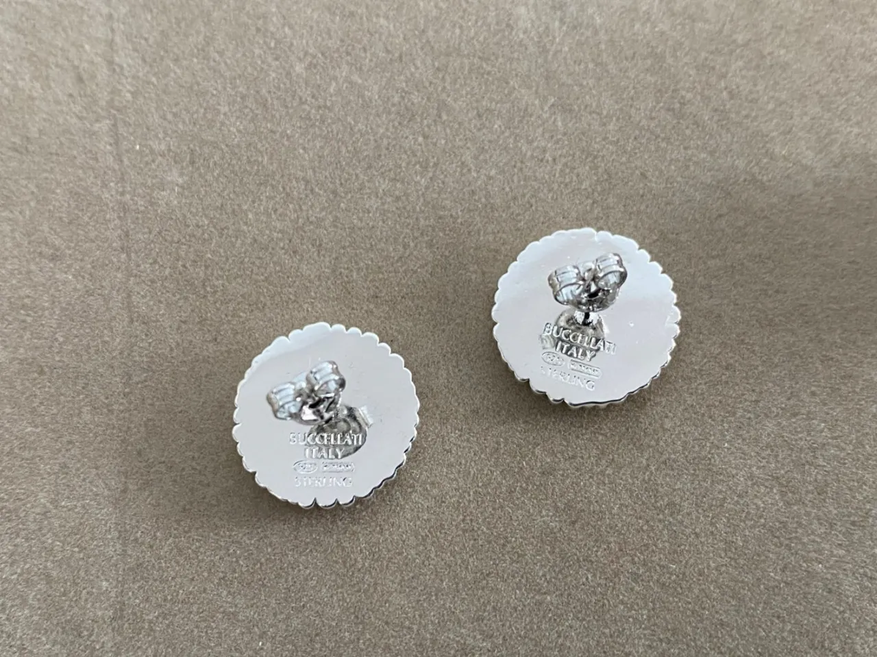 Buccellati Silver Gold Floral Motif Textured Petal Detailing Earrings 2