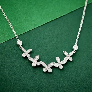Butterfly Motif Pavé Crystal Necklace