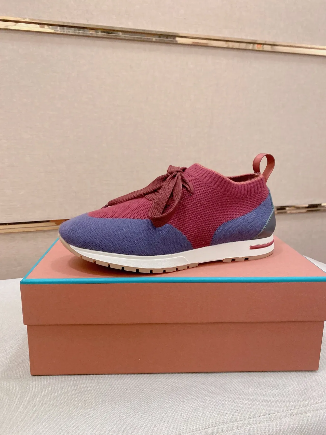 Color-Blocked Knit Sock-Fit Sneaker 1