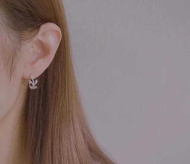 Crystal-Embellished Silver-Tone Hoop Earrings 3