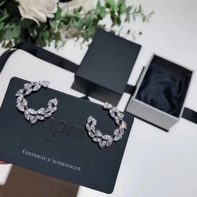 Crystal Marquise Wreath Hoop Earrings 8