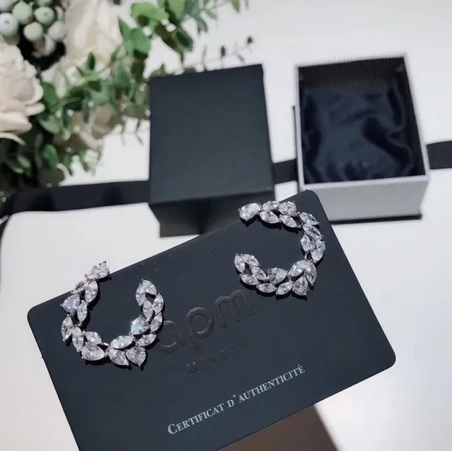 Crystal Marquise Wreath Hoop Earrings 9