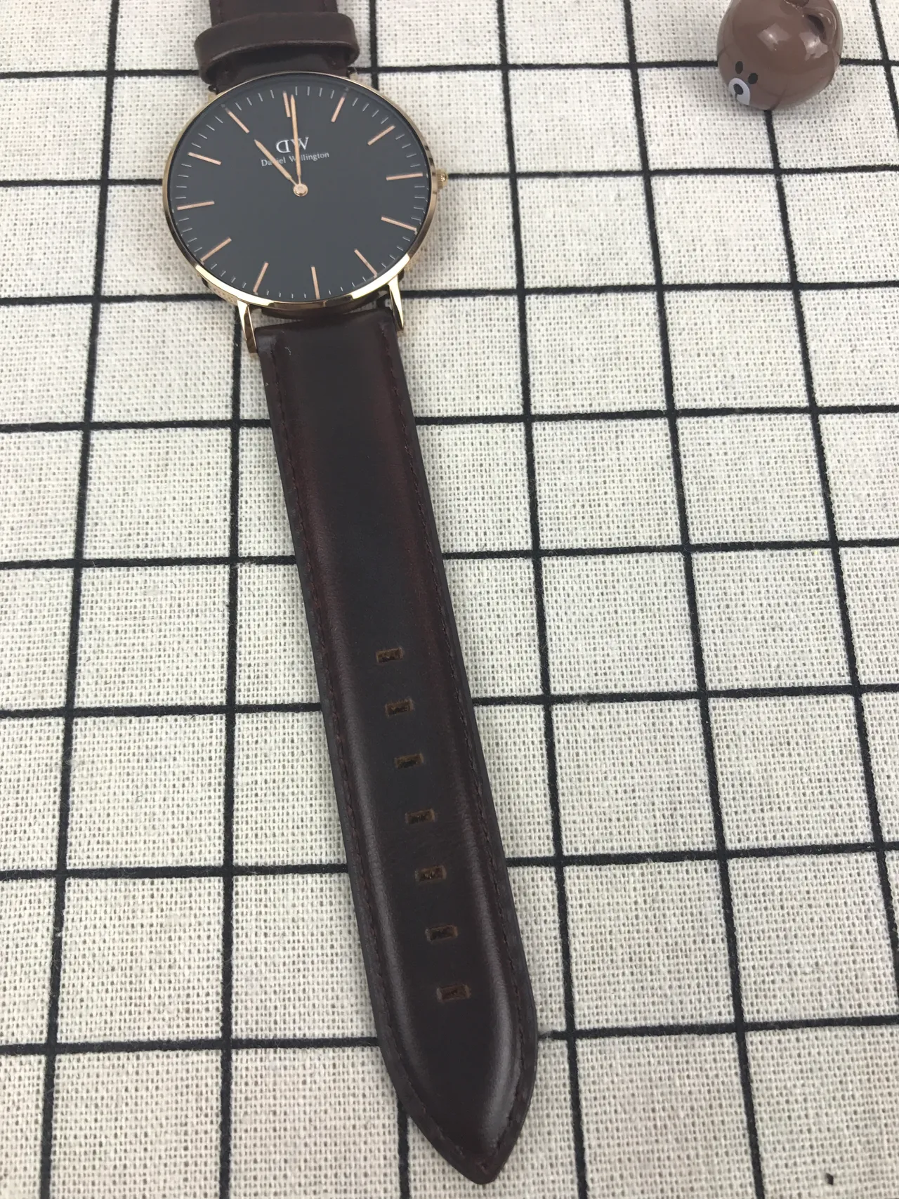 Daniel Wellington Black Brown Minimalist Thin Case Quartz Watch 4