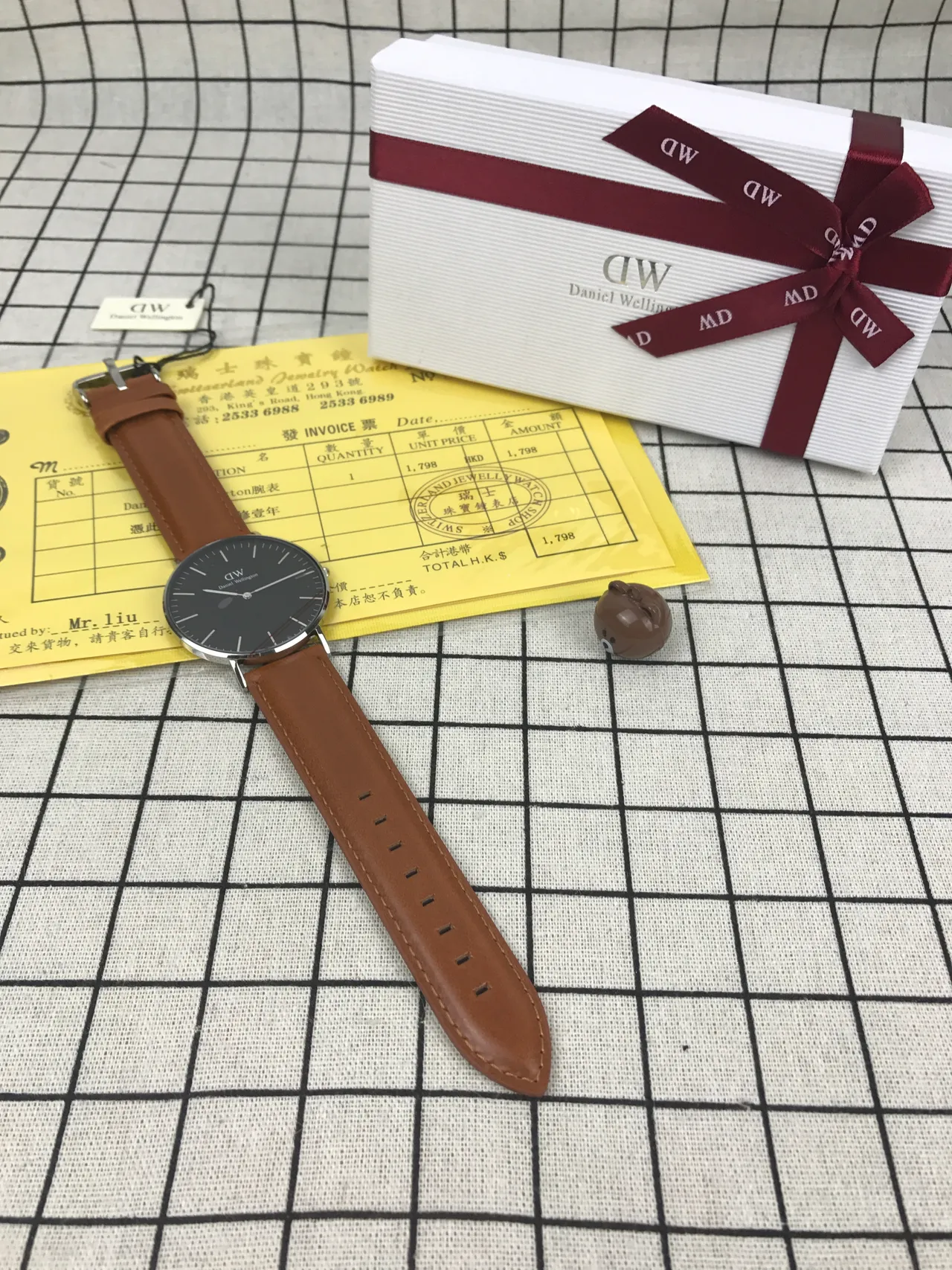 Daniel Wellington Classic Black Brown Minimalist Thin Case Quartz Watch 2