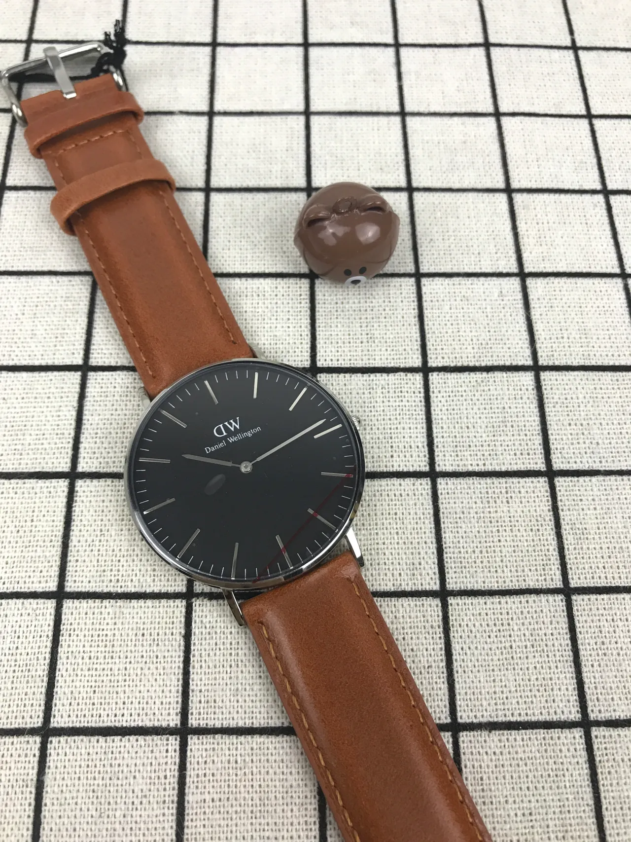 Daniel Wellington Classic Black Brown Minimalist Thin Case Quartz Watch 6