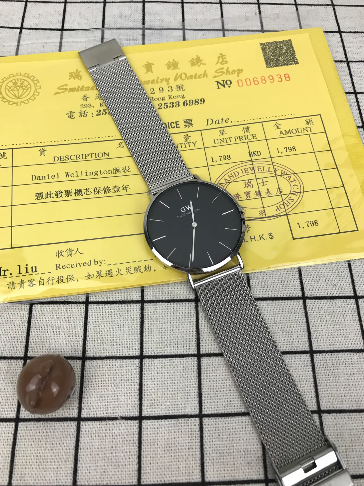 Daniel Wellington Classic Black Dial Silver Mesh Quartz Watch 2