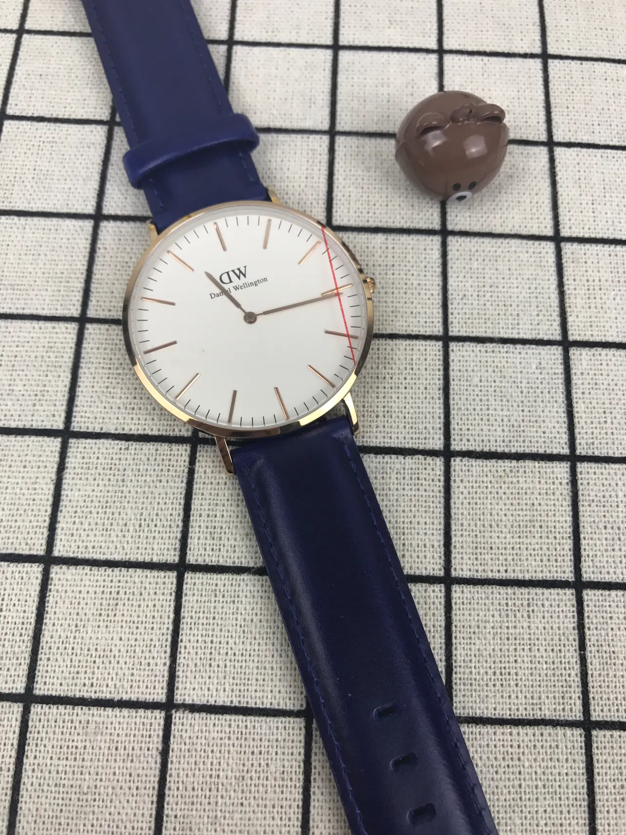 Daniel Wellington Classic Petite Blue Leather Quartz Watch 5
