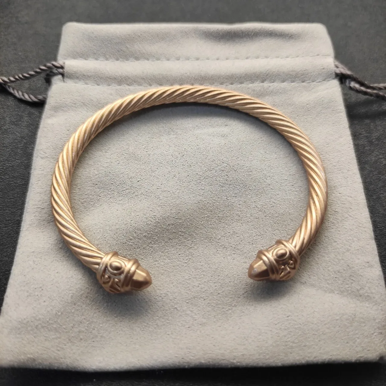 David Yurman Cable Classics Twisted Cable Gold Tone Bracelet 5