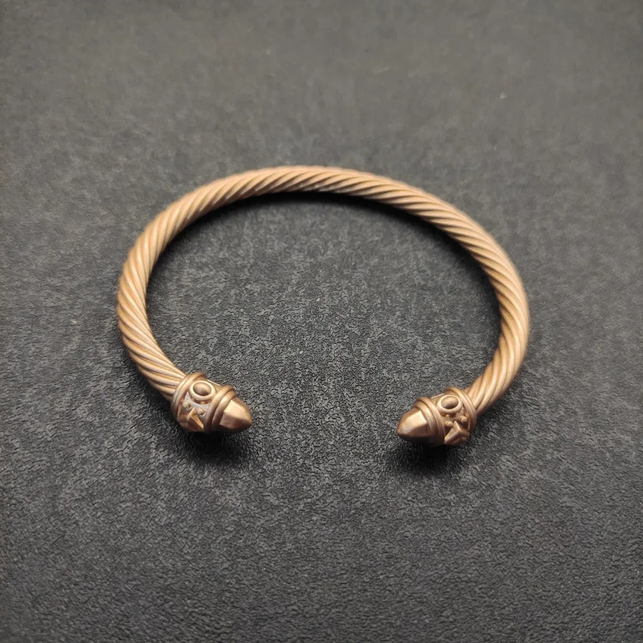 David Yurman Cable Classics Twisted Cable Gold Tone Bracelet 7