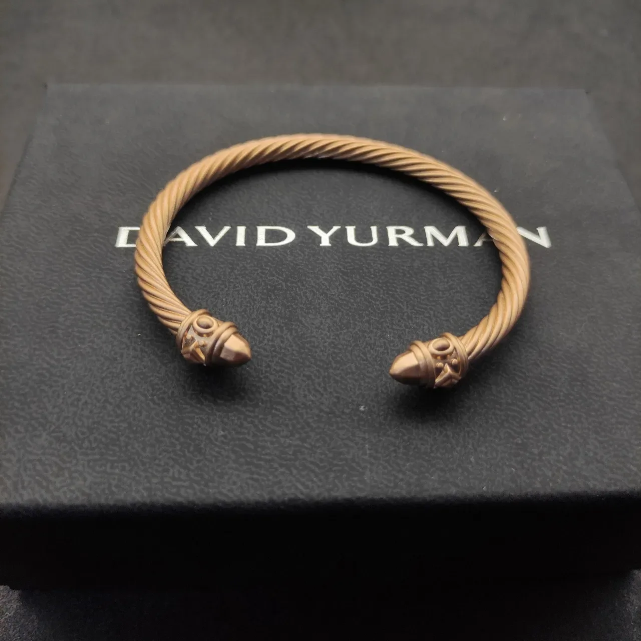 David Yurman Cable Classics Twisted Cable Gold Tone Bracelet 8
