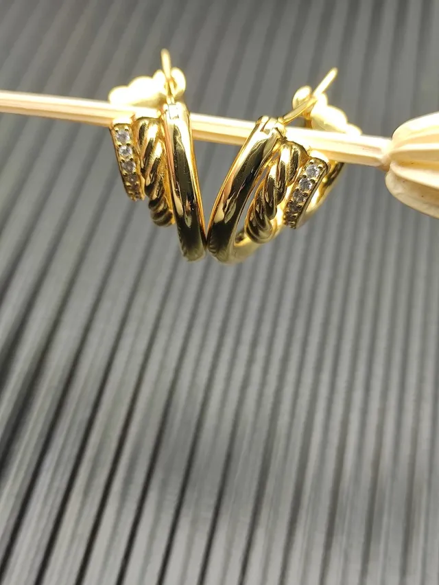David Yurman Cable Classics Two-Tone Twisted Hoop Earrings 2