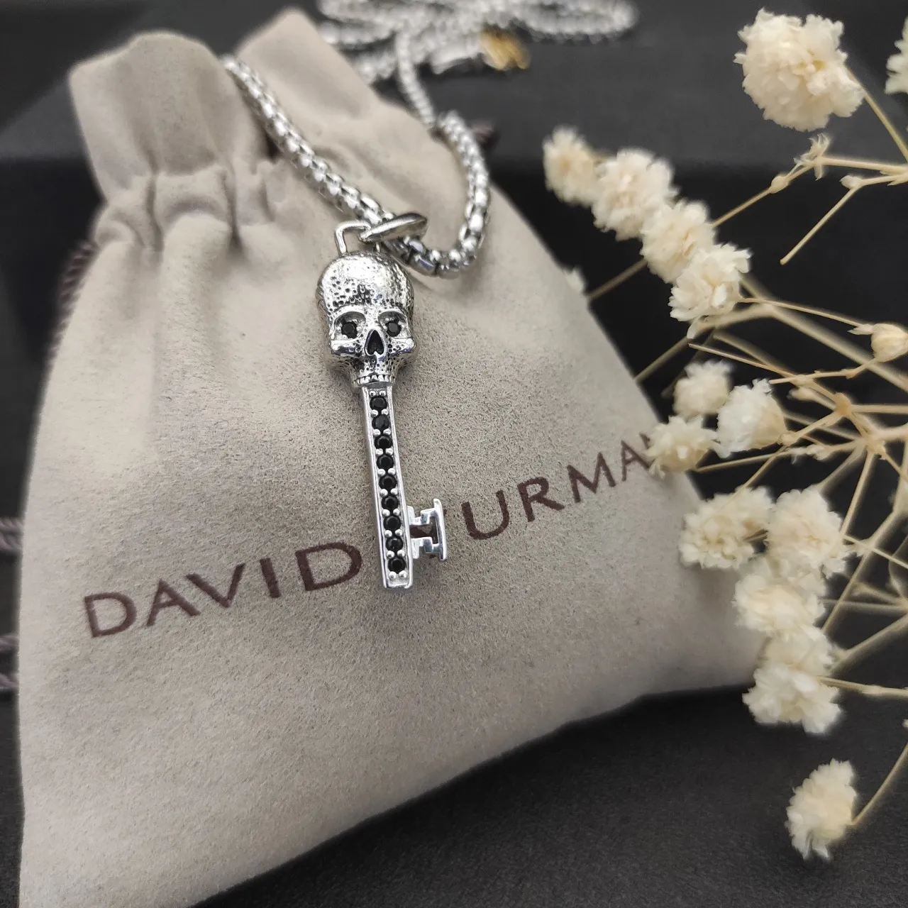 David Yurman Cable Collection Silver Gold Sterling Box-Link Chain Two-Tone Necklace 2