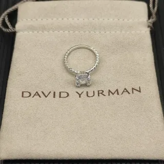 David Yurman Twisted Cable Cushion-Cut Stone Ring