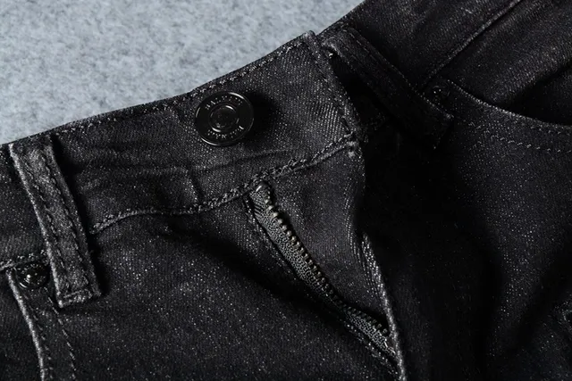 Jeans Cargo-Pocket Noir Déstructuré Slim-Fit 5