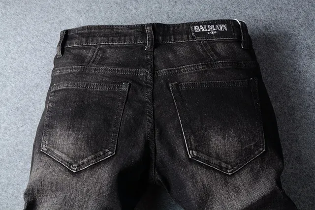 Jeans Cargo-Pocket Noir Déstructuré Slim-Fit 6