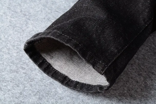 Jeans Cargo-Pocket Noir Déstructuré Slim-Fit 9