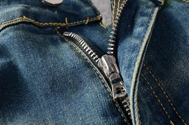Distressed Ripped Faded Slim-Fit Blue Jeans 6