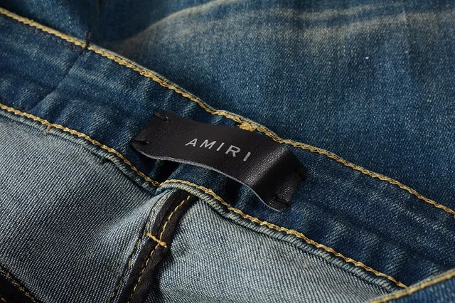 Distressed Ripped Faded Slim-Fit Blue Jeans 13