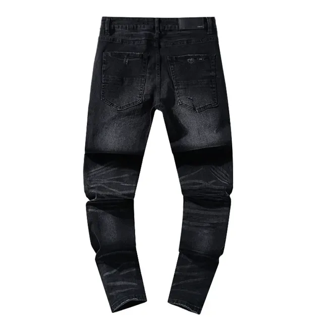 Distressed Slim-Fit Black Ripped Jeans 3