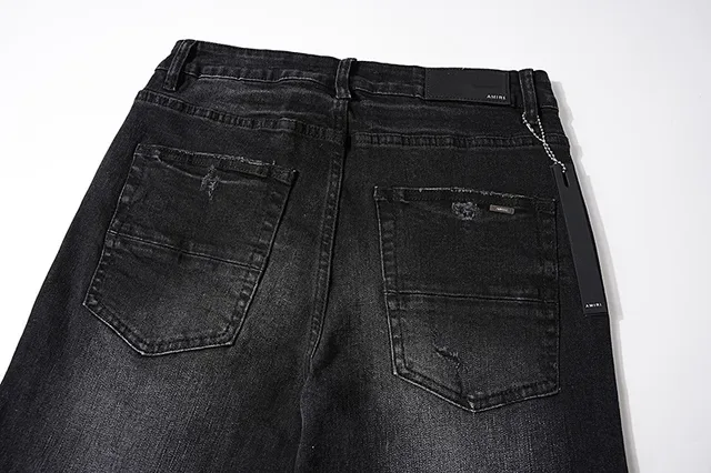 Distressed Slim-Fit Black Ripped Jeans 5
