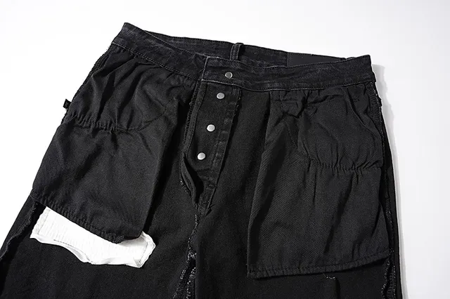 Distressed Slim-Fit Black Ripped Jeans 6