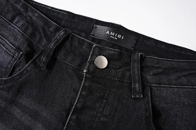 Distressed Slim-Fit Black Ripped Jeans 14