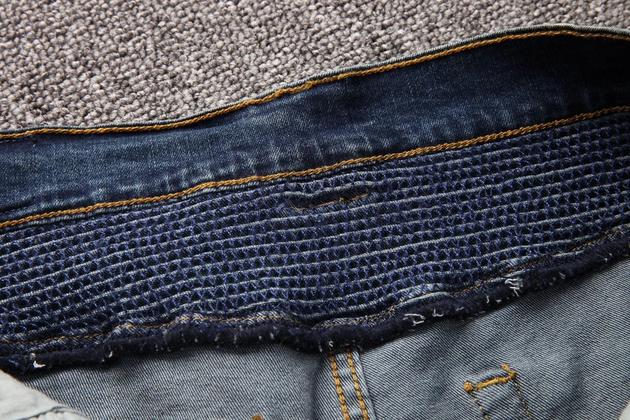 Distressed Zip-Pocket Moto-Panelled Denim Shorts 9