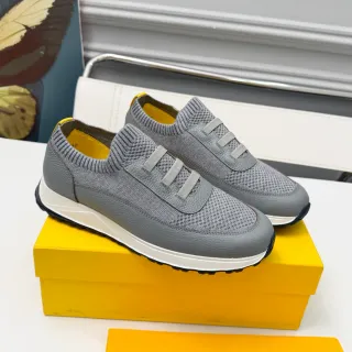 Doucal's Tênis Lifestyle Cinza e Amarelo Slip-On
