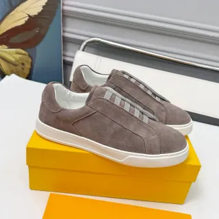 DOUCAL'S Suede Slip-On Lifestyle Sneakers