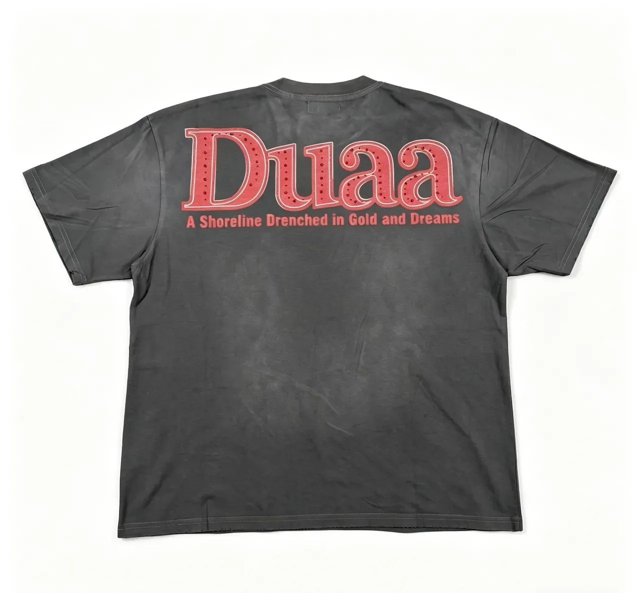 DUAA Graphic-Print Washed Black Oversized Double-Sided T-Shirt 6