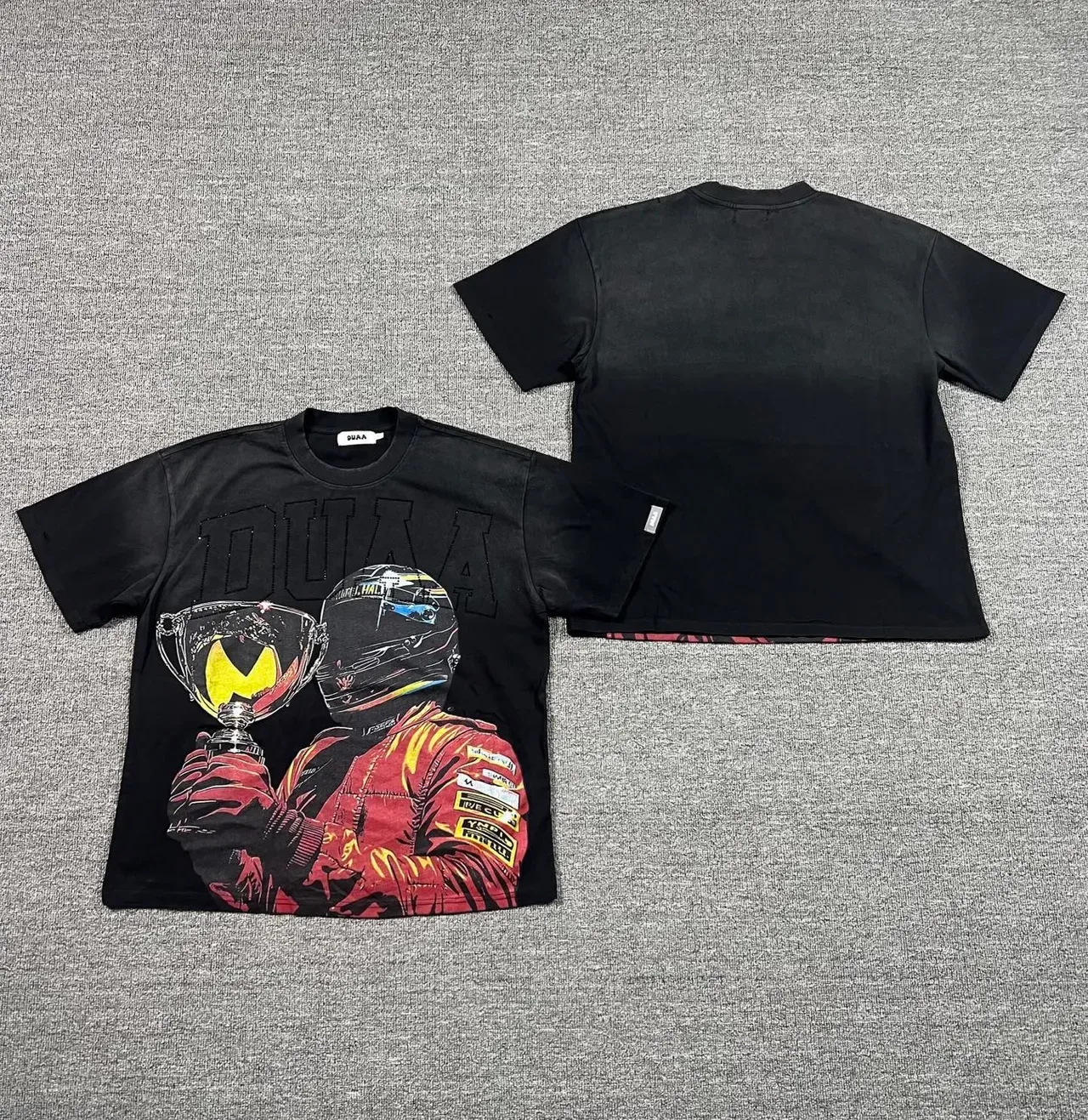 DUAA Racer Trophy Graphic Black T-Shirt 4