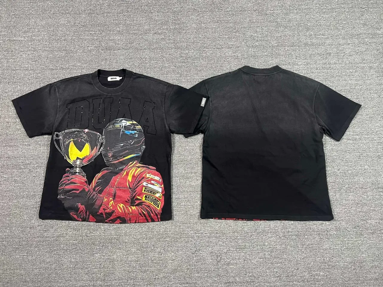 DUAA Racer Trophy Graphic Black T-Shirt 7