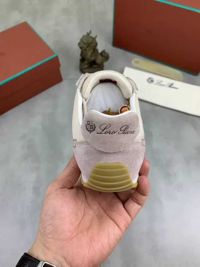 Dusty Pink and Cream Suede Lifestyle Sneaker 3