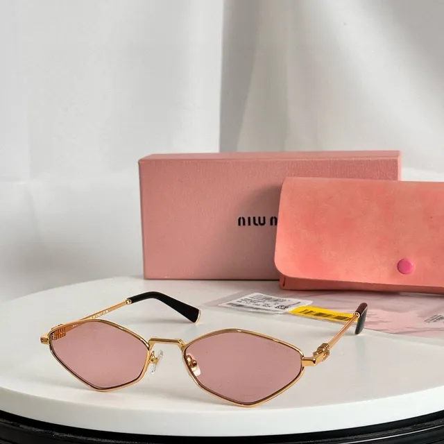 Geometric Hexagonal Gold Frame Brown Gradient Sunglasses 5