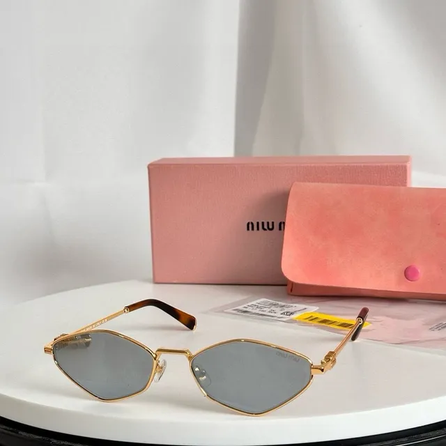 Geometric Hexagonal Gold Frame Brown Gradient Sunglasses 6