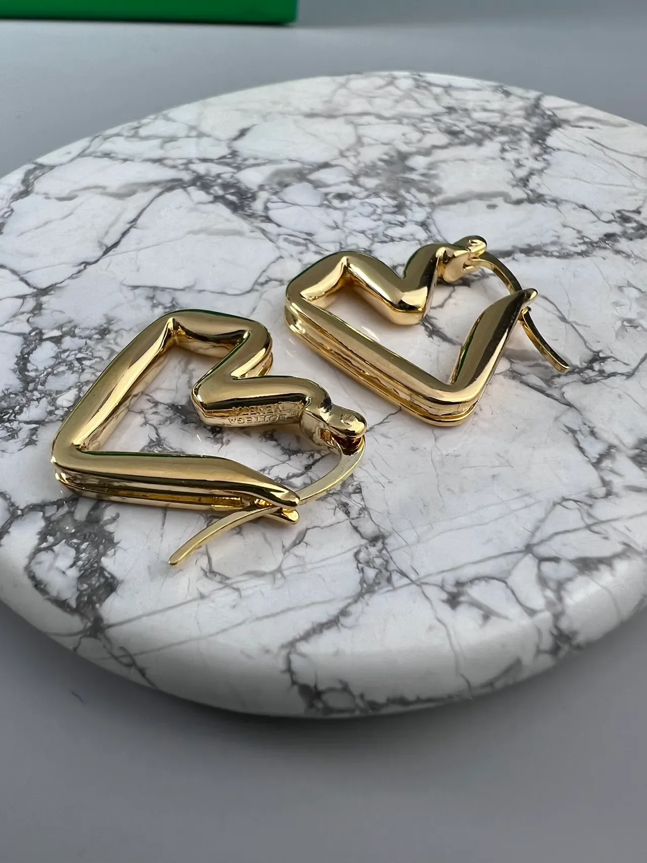 Gold and Silver Heart-Shaped Open Hoop Earrings 7